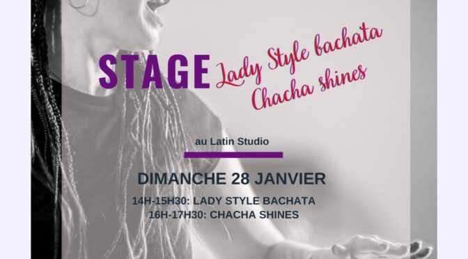 Stage lady style bachata chacha shines